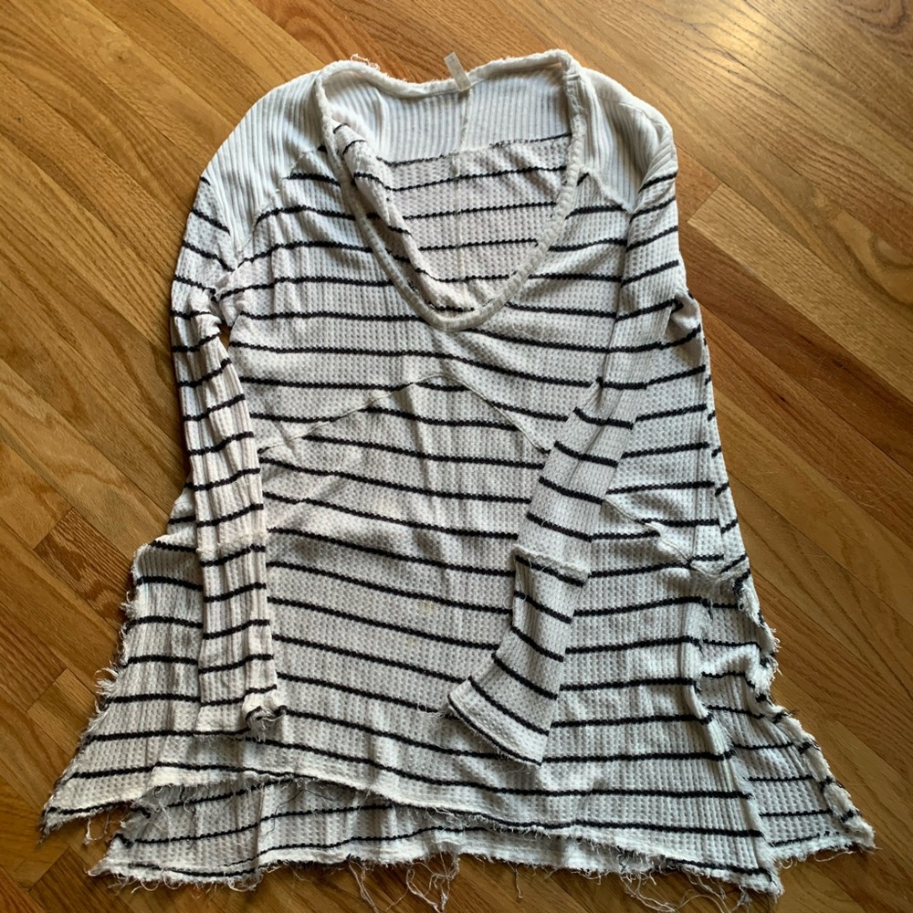 Free people deep v neck thermal